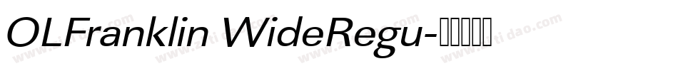 OLFranklin WideRegu字体转换